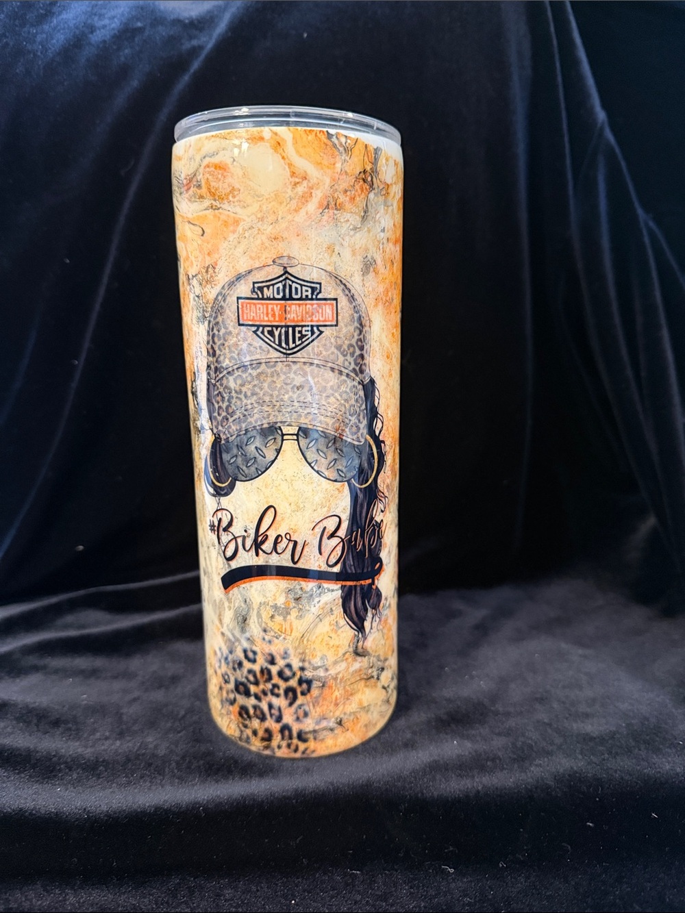 Harley-Davidson Biker Babe Tumbler - Orange, Black